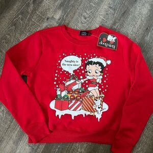 Betty Boop Christmas Sweatshirt- Size Large